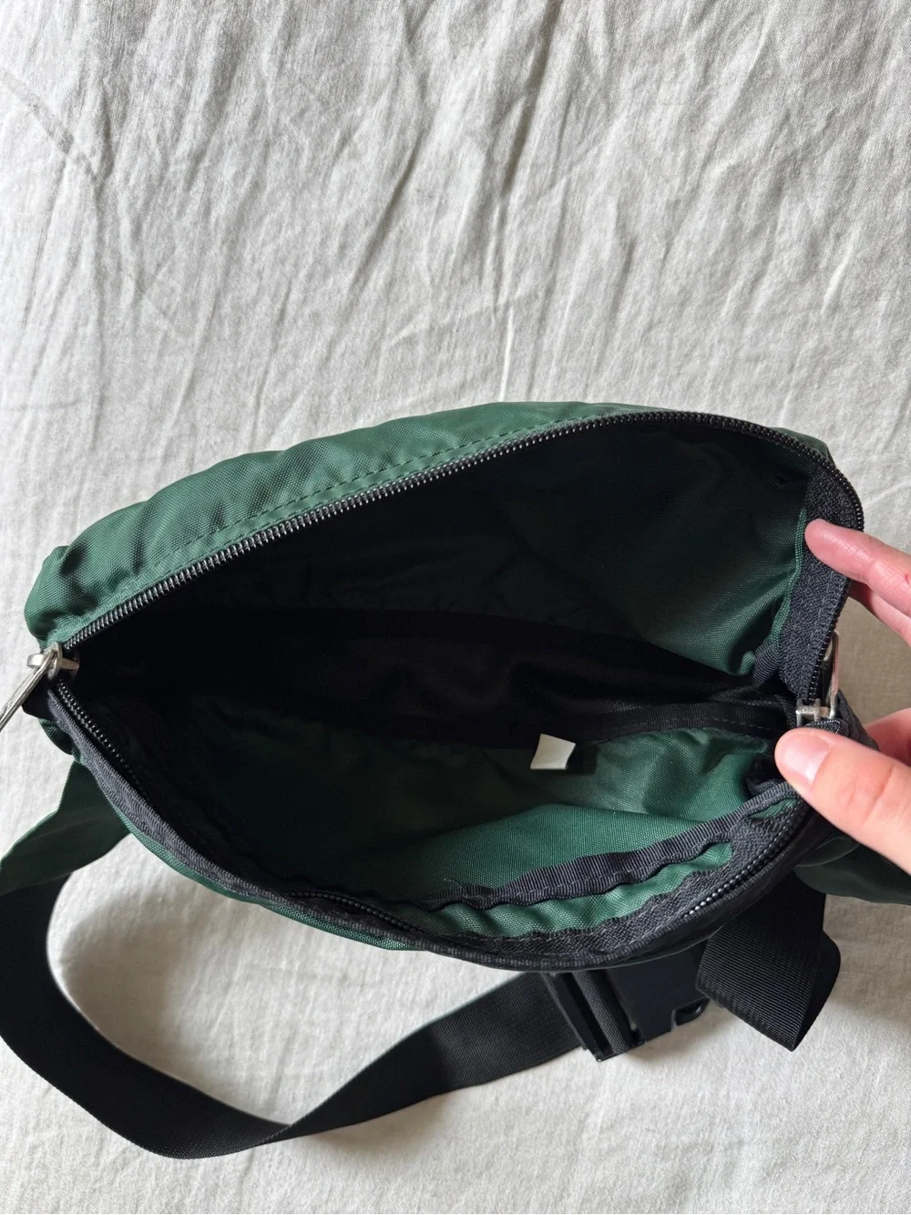 Vintage Retro REI Green Black Fanny Pack Belt Bag OS - Picture 4 of 6